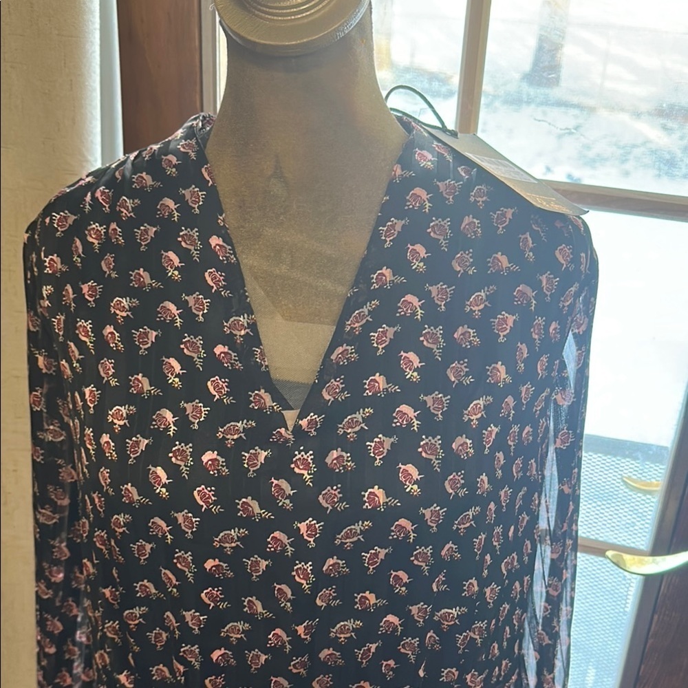 Scotch & Soda Black and Pink Floral Long Sleeve Dress - Picture 5 of 10